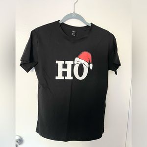 Christmas T-shirt. “Ho” SHEIN black womens t-shirt. Size M